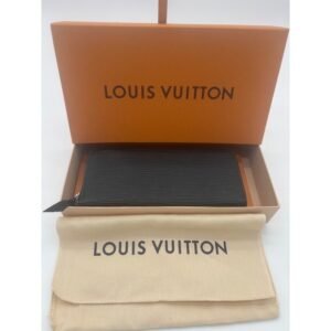 New Louis Vuitton Black Epi Leather Zip Around Wallet Authentic Registration Box